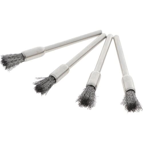 1/4Pcs Grinding 50mm Steel Wire Brushes Polishing Wheel Brush for Tools Mini Brushed Burr Welding Metal Surface Pretreatment