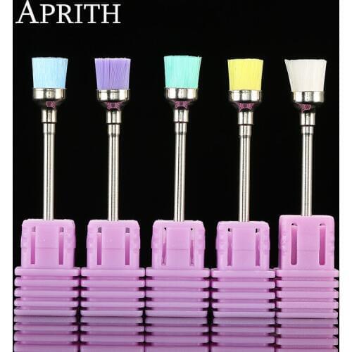 APRITH 1pc Nail Drill Brush For Clean Nail Bur Electric Manicure Drill Machine Accessories Nail Art Tool