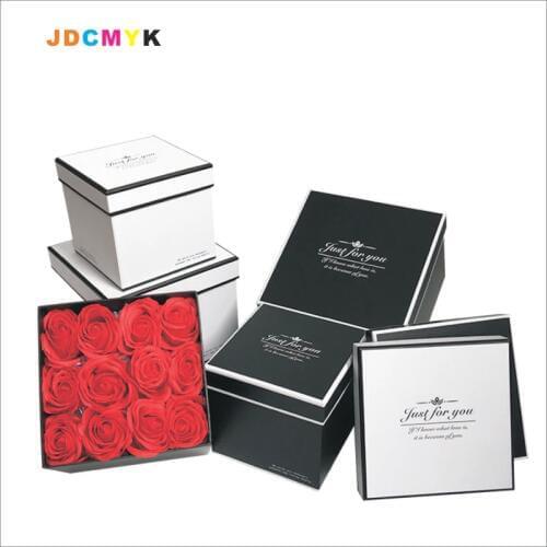 3pcs/set square florist packing flowers gift box,wedding party decoration box christmas gift packing box Valentines day boxes