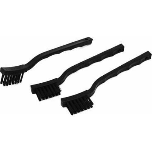 3 Pcs Plastic Handle Conductive Ground ESD Anti Static Dust Cleaning Brush