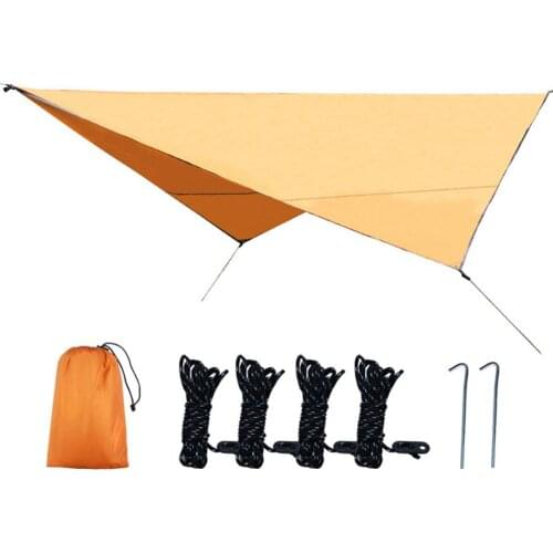 320x250cm Outdoor Camping Hammock Tent Shade Waterproof Tarp Rain Fly UV Garden Awning Canopy Sunshade Ultralight Camping Mat