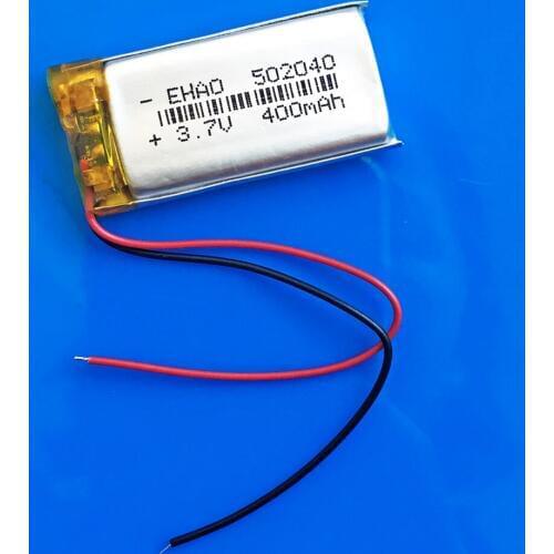 502040 3.7V 400mAh Polymer lithium Lipo ion battery rechargeable customized wholesale CE FCC ROHS MSDS quality certification