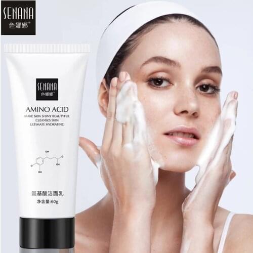 Nicotinamide Amino Acid Face Cleanser Facial Scrub Cleansing Acne Oil Control Whitening Blackhead Remover Shrink Pores Skin Care