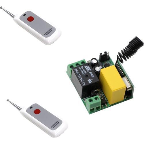 AC 220V Wireless Remote Control Light Switch 10A 1 Channel Relay Receiver Remote Transmitter Remote ON OFF For LED Light Lamp