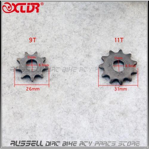 9T 11T T8F Chain Oval Drive Gear D Sprocket 10MM for Razor EVO X-Treme IZIP Brushless Brush Motor 500W 800W 1000W 1500W 1800W
