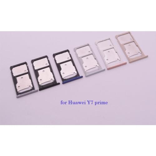 SIM Tray Holder SD Card Reader Slot Adapter for Huawei Y7