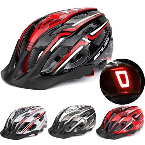 Road Bike Helmet Light USB Rechargeable Mountain MTB Bicycle Helmet LED Safety Cycling Taillight Electric Riding Hat For Adults