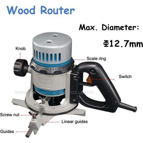 12.7mm Wood Router 1050w 0.5 Inch Electric Carving Tool 220v Flat Wood Edge Trimmer Wood Engraving Machine M1R-FF03-12