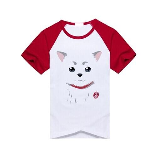 Silver Soul Gintama Sadaharu Cotton T-Shirt Anime Casual Men Women Elizabeth Short Sleeve Tops Tees