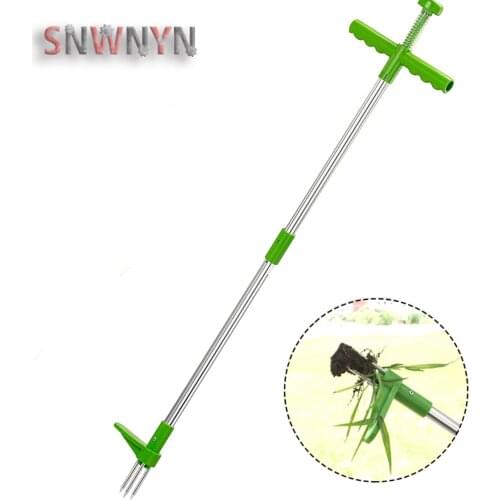Portable Weeder Root Remover Garden Lawn Long Handled Aluminum Weed Puller Removable With Foot Pedal Outdoor Killer Tool