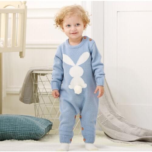Baby Boys Rompers Winter Newborn Girls Christmas Jumpsuits Long Sleeves Infant Bebe Overalls Knitted Toddler One Piece Wear DS29