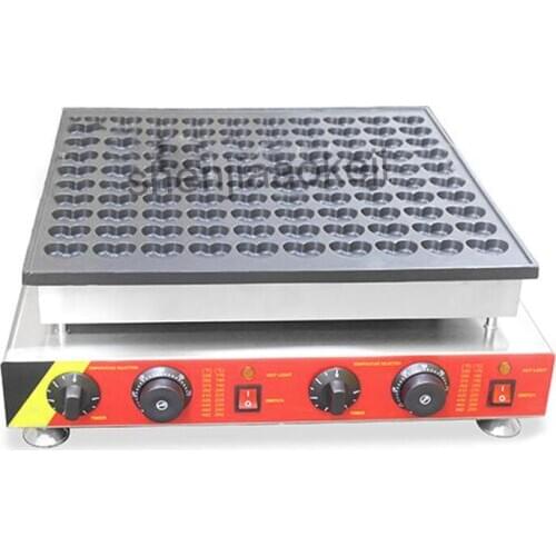Commercial Non-stick waffle Machine Stainless Steel 100-hole Electric heart-shaped Waffle maker Pancake Cookies equipment 220V