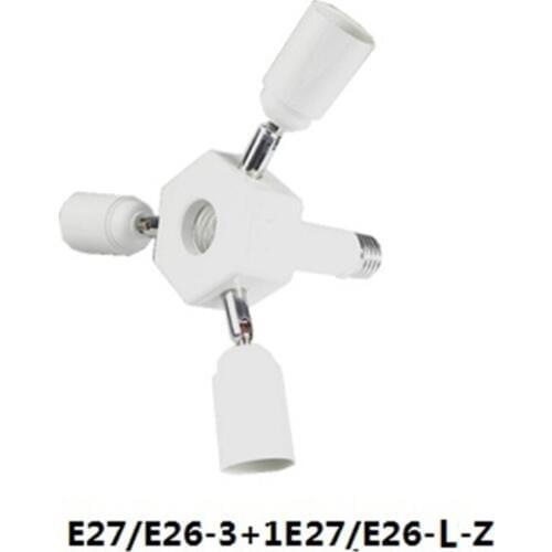 Conversion Lamp Holder E27 / E40 Turn 3 + 1E27 Universal Head Conversion Lamp Holder Lamp Holder Bulb Base Bracket Converter
