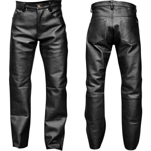 Summer Mens Business Slim Fit Stretchy Black Faux Leather Pants Male Elastic Tight Trousers PU Leather Shiny Pencil Pants