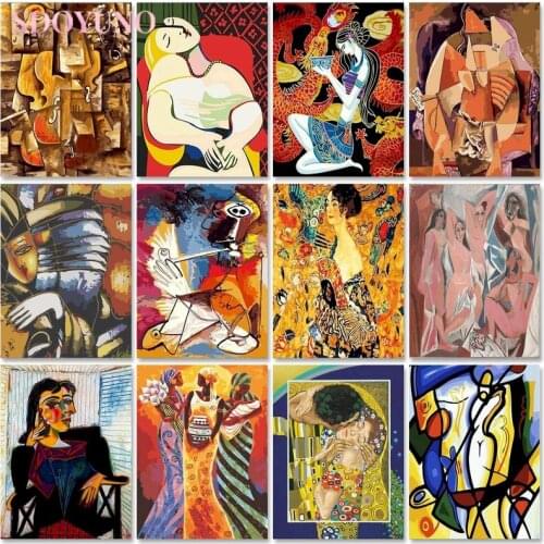 SDOYUNO 40x50cm Frameless DIY Painting By Numbers For Adults Wall Art Picture Modern Famous Picture Women Diy Gift Art
