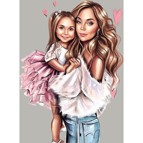 Angle Girl Mom Iron On Patches Diy Fashion Vinyl Heat Transfer Tops Appliqued Angel Patch Woman Girl T-Shirt Patches