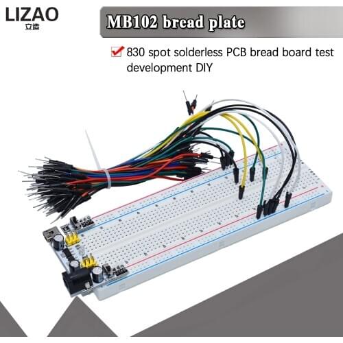 NEW MB-102 MB102 Breadboard 400 830 Point Solderless PCB Bread Board Test Develop DIY for arduino laboratory SYB-830