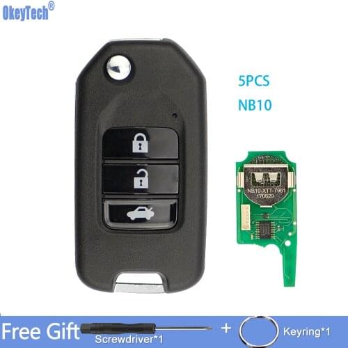 OkeyTech 5PCS Multi-functional Universal 3/3+1 Buttons NB Series NB10 KD Remote Control For KD900/MINI KD/URG200 Key Programmer