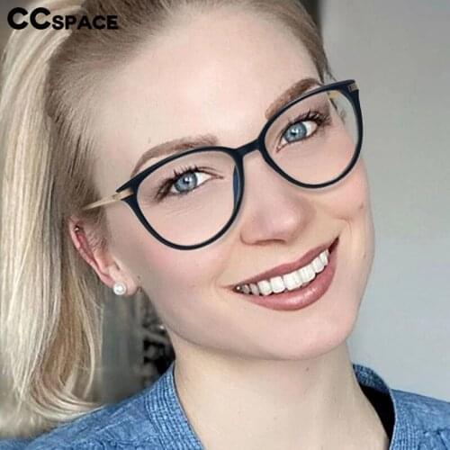 48316 Tr90 Round Cat Eye Anti Blue Light Women Optical Glasses Frames Men Fashion Computer Eyeglasses