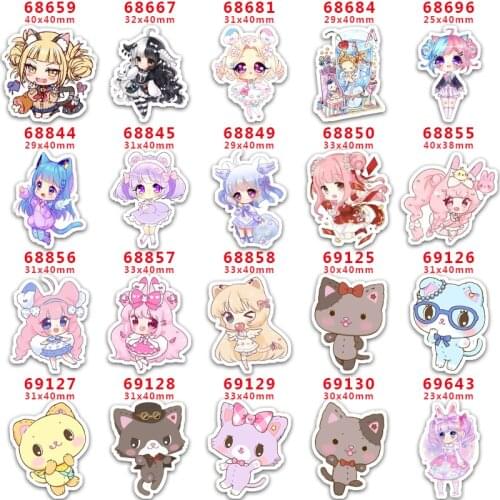 DIY Craft Supplies Sewing Accessories Cartoon Fairy Printed Planar Resins Mold 10 Pieces. PR-68659