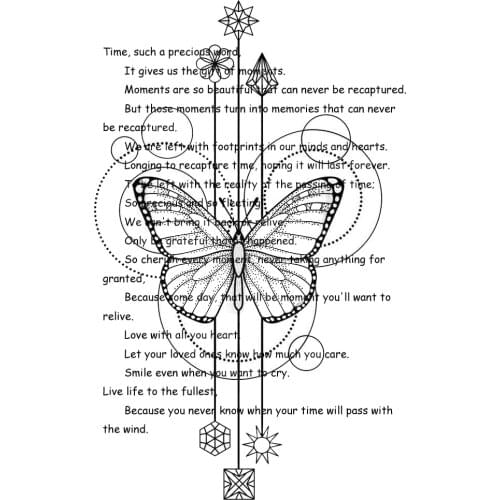 AZSG Butterfly Clear Stamps For Scrapbooking DIY Clip Art /Card Making Decoration Stamps Crafts