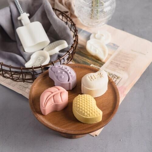 25-50g Adjustable Mooncake Barrel Mold with Durian Stamp Hand Press Moon Cake Pastry Mould DIY Bakeware Mould