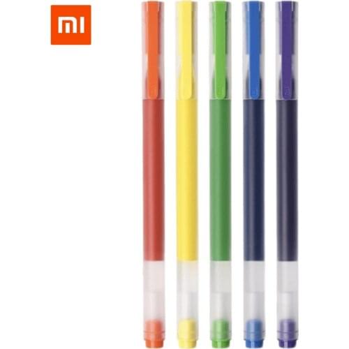 Xiaomi Mijia Super Durable Colorful Writing Sign Pen Colors Mi Pen 0.5mm Gel pen Signing Pens For School Office Drawing 5pcs