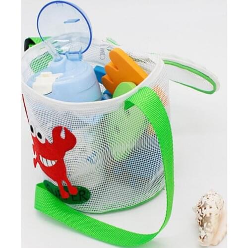 Mesh Beach Bag Waterproof Beach Toy Storage Sand Dredging Tool Sundries Organizer Handbag Pouch For Child Kid