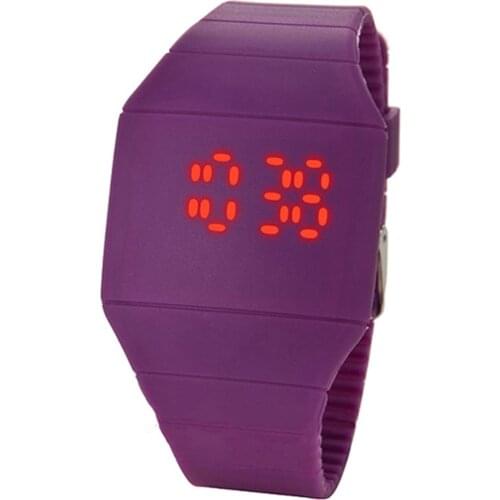 Led Digital Watch Electronic Watch Students Leisure Sports Watch 24-hour Indicator LED Square Screen Watch
