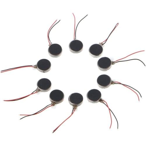10x DC 3V 70mA 12000 RPM For Phone Coin Flat Vibrating Vibration Motor Vibration Motor