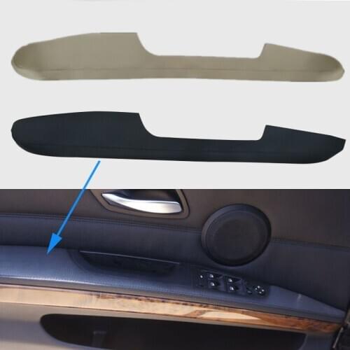 Inner Microfiber Leather Door Armrest Cover For BMW 3 Series E90 Interior Car Door Armrest Panel Cover Trim