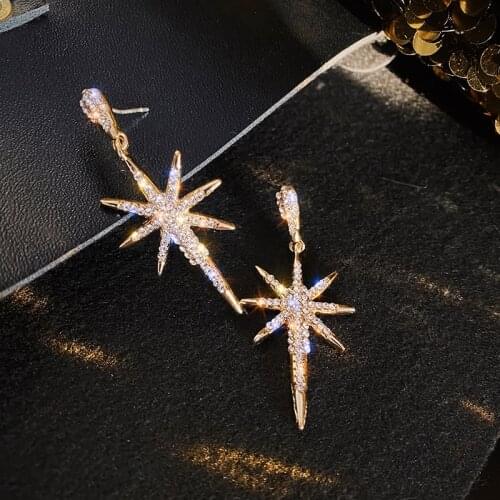 High-Grade Earrings 2020 New Fashion Korean Ear Pendant Female Temperament Net Red Long Star Ear Rings