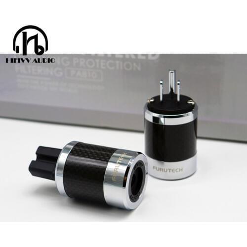 HI End AC Power Cable USA Plug For Carbon Fiber Rhodium Plated Furutech FI-50M Power Male Or IEC Female Socket