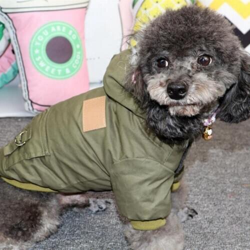 Pet Winter Cotton Padded Coat Thickened Mountaineering Coat Warm Comfortable With Hat Fashion Jumpsuit