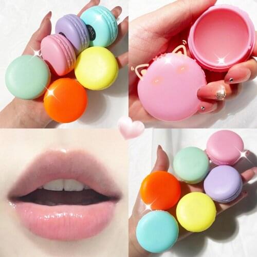 1Pc Makeup Round Candy Color Transparent Moisturizing Exfoliating Nourishing Lip Plumper Lipstick Care Balm Fruit Embellish Lips