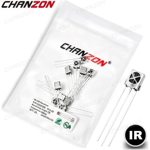 10pcs VS1838B IR LED Emitting Diode Receiver Infrared Light Lamp Photodiode Micro DIP DIY PCB Circuit Arduino 3V Phototransistor