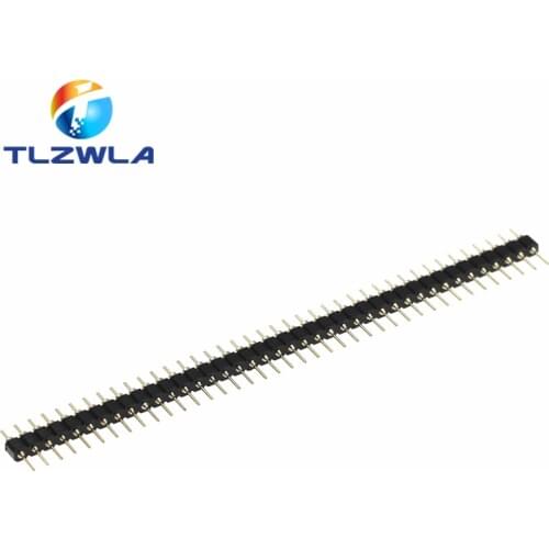 100pcs 2.54mm connector Round hole row needles 1*40 Round the needle Male head 1x40P Gold plated Single row