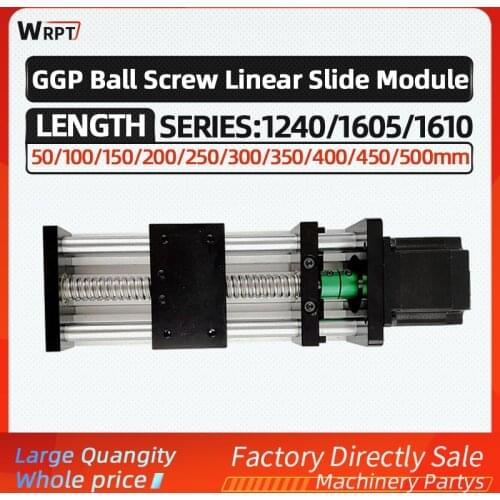 1204/1605/1610 ggp ball screw linear slide module guide rail stepper motor double optical axis electric cross