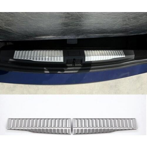 2 Pcs Stainless Steel Rear Bumper Inner Sill Plate Protector Cover Trim Stickers For Alfa Romeo Giulia 2017 Car Accessories