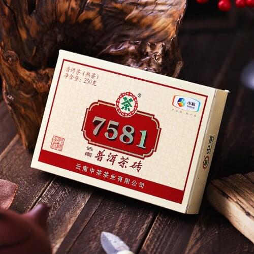 2020 Year Zhong Cha Brand Ripe Pu-erh Chinese Compressed Tea Zhong Cha Yunnan Shu Puer Chinese Tea Collection 250g