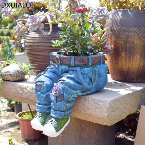 American Cowboy Creative Flower Pot garden Decoration Retro Balcony Villa Decoration Flower Pot Home Decoration