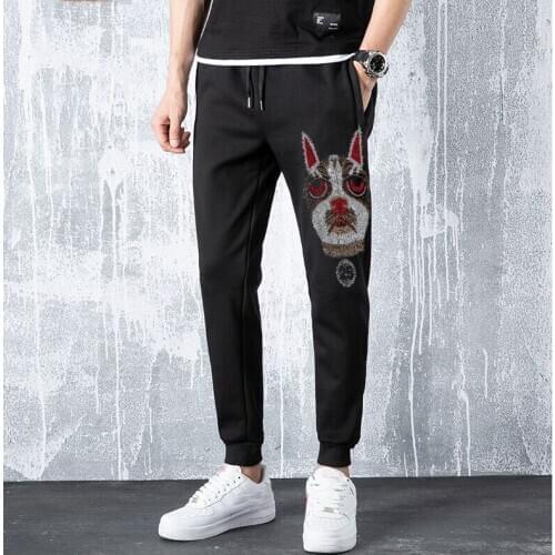 Pants Men Streetwear Hot drill Pants Joggers Rhinestones Sweatpants Hip Hop Streetwear Trousers
