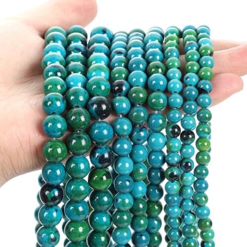 Natural Stone Beads Phoenix Lapis Lazuli Loose Round Spacer Beads For Jewelry Making Bracelet Earring Charm Accessories 6/8/10mm