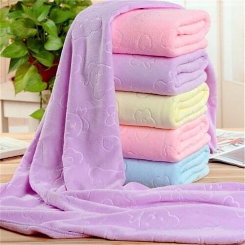 Microfiber Quick-dry Towel Pure Color Printing Bath Towels Soft Dry Towels Kitchen Clean Absorbent Towels Bathroom Supplies