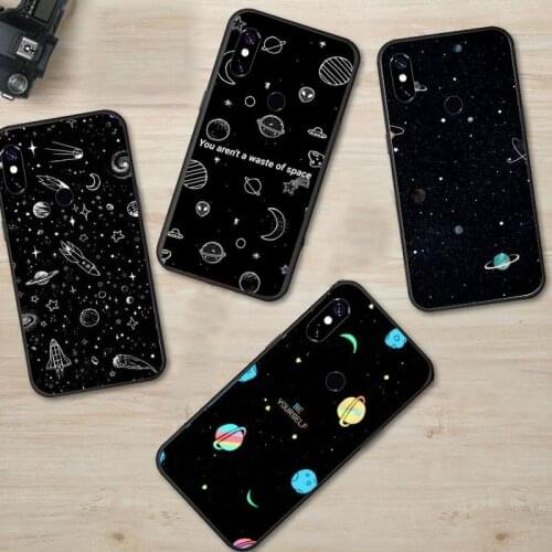 Outer Space Planet Stars Moon Spaceship Phone Case For Xiaomi Redmi Note 4 4x 5 6 7 8 pro S2 PLUS 6A PRO