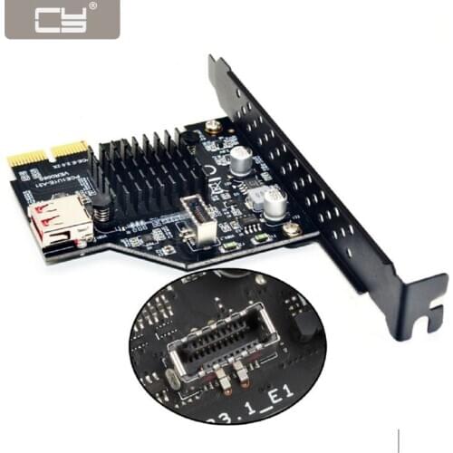 Chenyang USB 3.1 Front Panel Socket & USB 2.0 to PCI-E Express Card Adapter for Motherboard