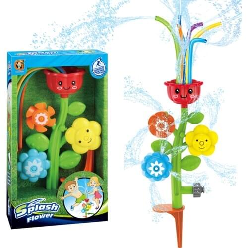 Baby Outdoor Flower Sprinkler Kids Bath Water Spray Toys Plastic Funny Cartoon Water Play Game