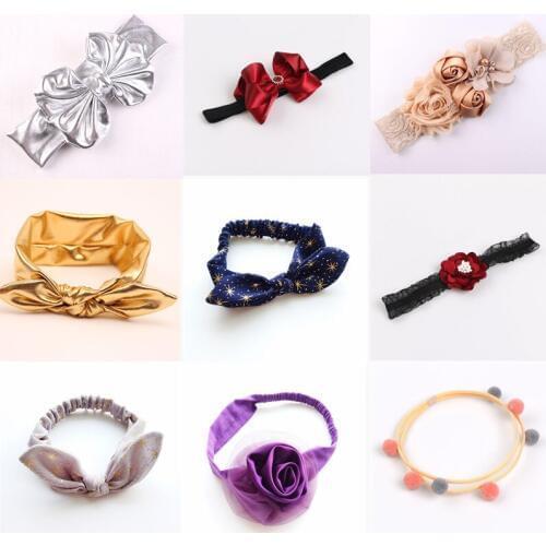 67 Style Princess Flower Headband Girls Kids Hair Head Bands Bow Wrap Accessories Gift For Children Headbands Hairband Headdress