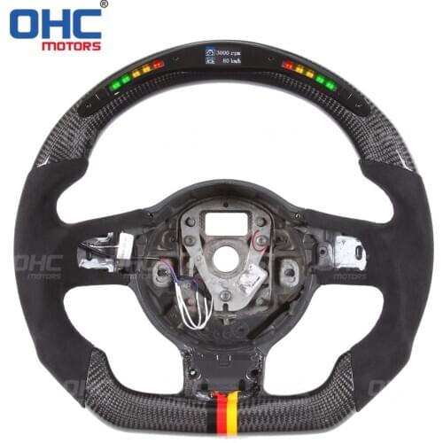 Performance 100% Real Forged Carbon Fiber LED Display Steering Wheel compatible for TT TTRS R8 RS