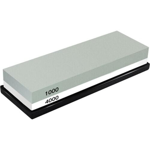 Quality Whetstone Sharpening Stone 1000/4000 Grit - Knife Sharpener Stone - Waterstone Rubber Stone Holder Included